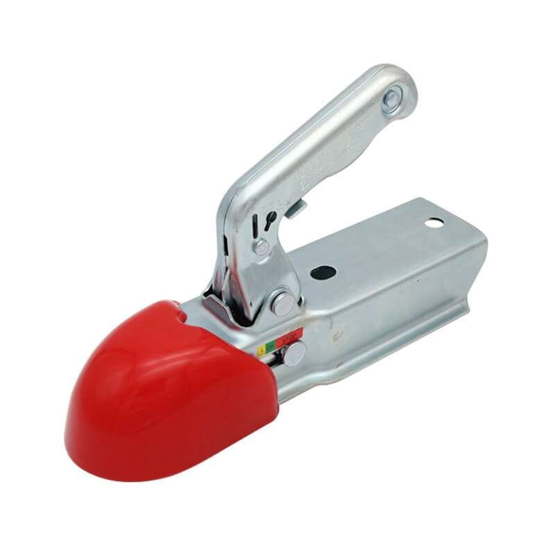 Trailer coupler head protective cover red and blue