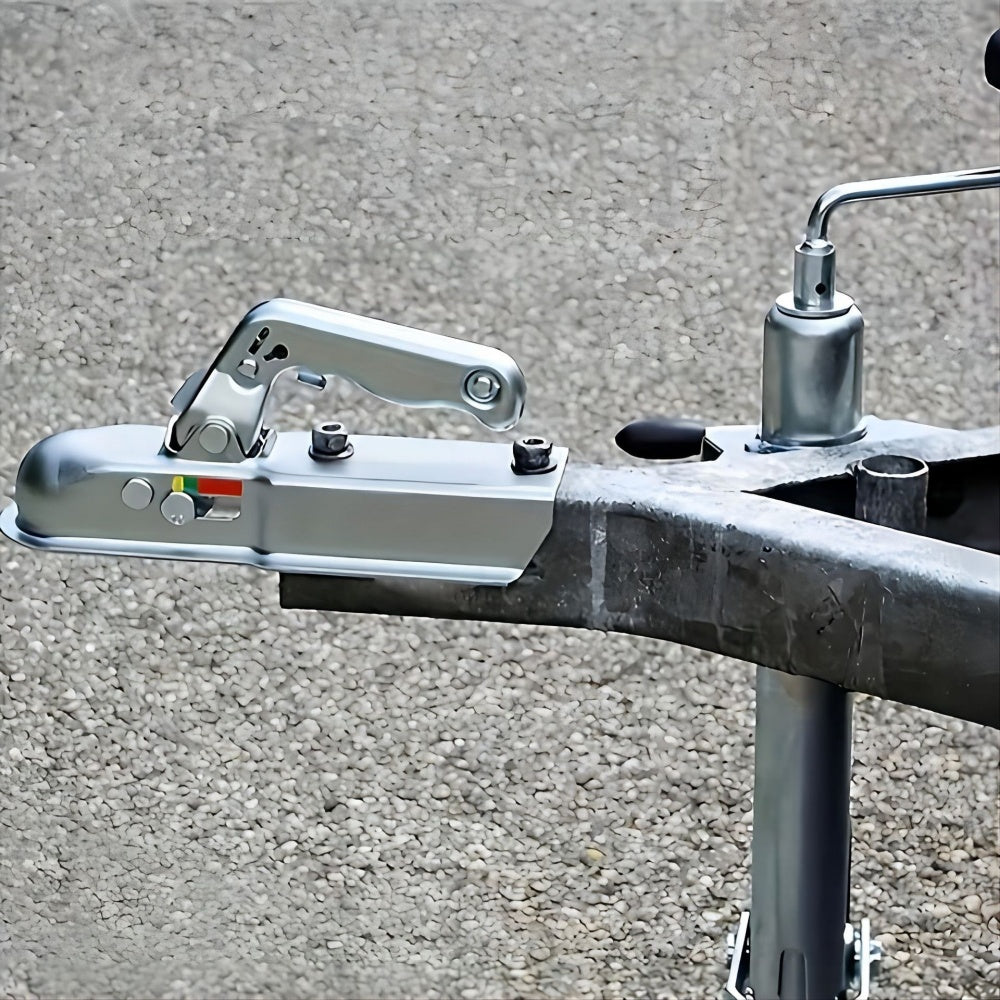 Trailer Hitch Coupling Straight Tongue Trailer Coupler 2in Hitch Ball 800kg Load Capacity for 2in Round Tube