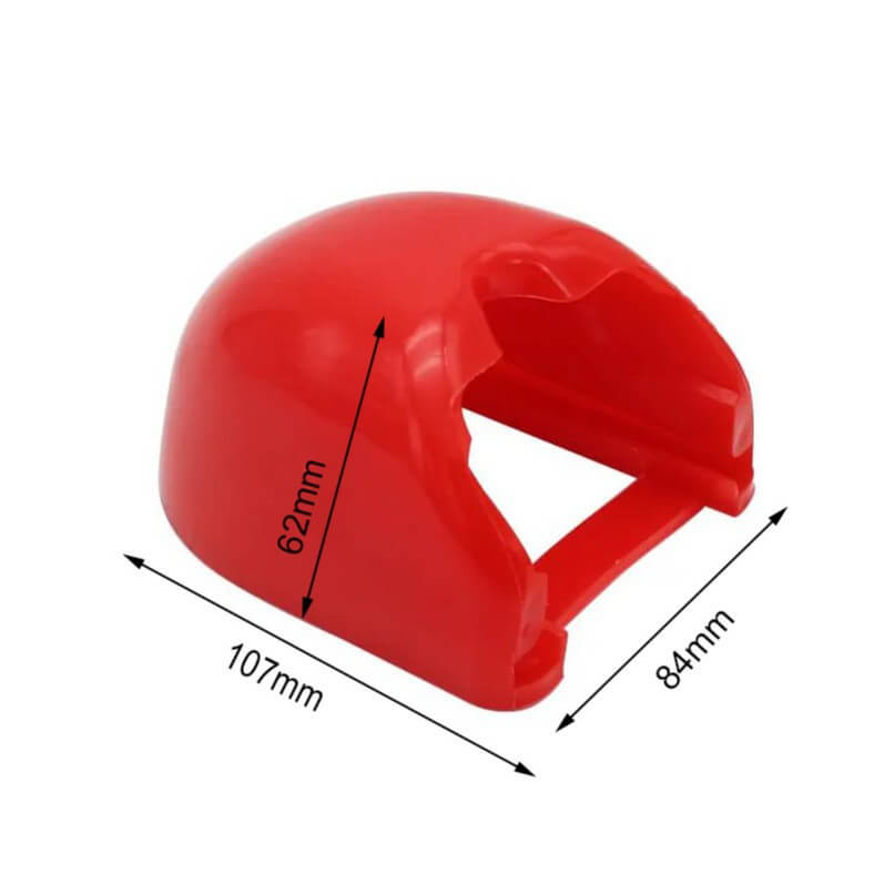 Trailer coupler head protective cover red and blue