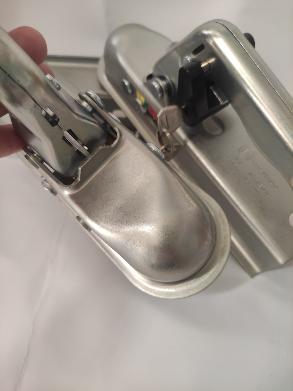 Trailer Hitch Coupling Straight Tongue Trailer Coupler 2in Hitch Ball 800kg Load Capacity for 2in Round Tube